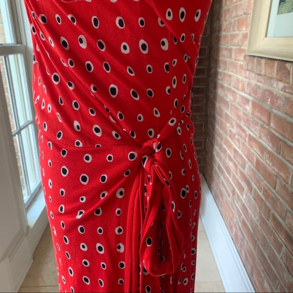 NWT Old Navy True Wrap Sexy Print Red Dress S - Picture 4 of 10